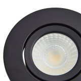 Spa Como LED Tiltable Fire Rated Downlight 5W Dimmable (3 Pack) Cool White Satin Black IP65 Image 6