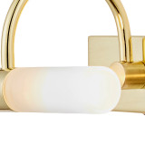 Spa Corvus 2-Light Picture/Mirror Light with Pull Switch Opal Glass and Satin Brass Image 2