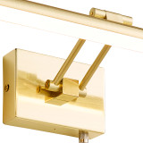 Spa Chai LED Picture/Mirror Light 8W with Pull Switch Warm White Satin Brass Image 2