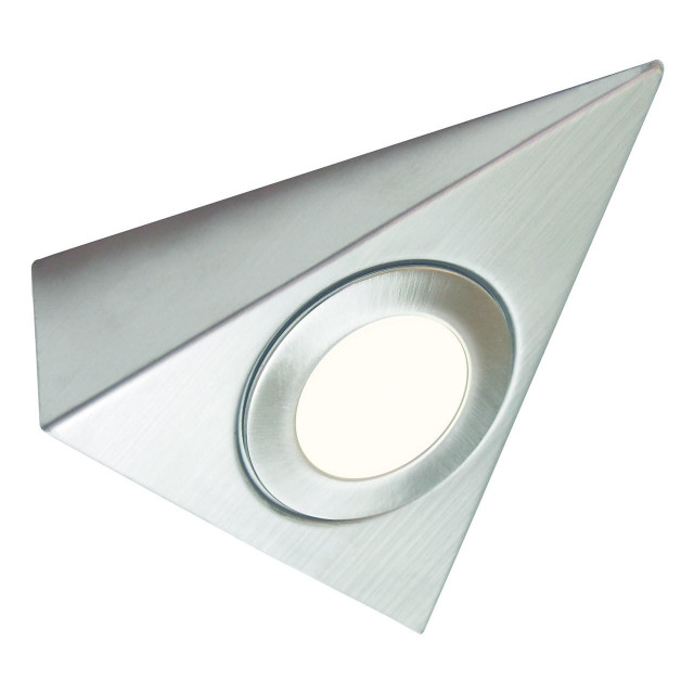 NxtGen Florida Triangle LED Under Cabinet Light 2.6W Warm White 100° Brushed Nickel Main Image