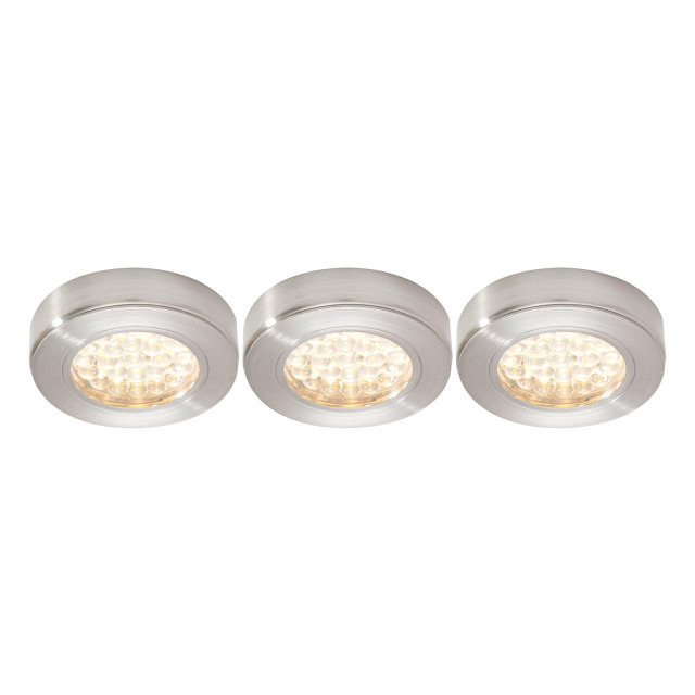 NxtGen Georgia Surface LED Under Cabinet Light 1.8W (3 Pack) Warm White 65° Brushed Nickel Main Image