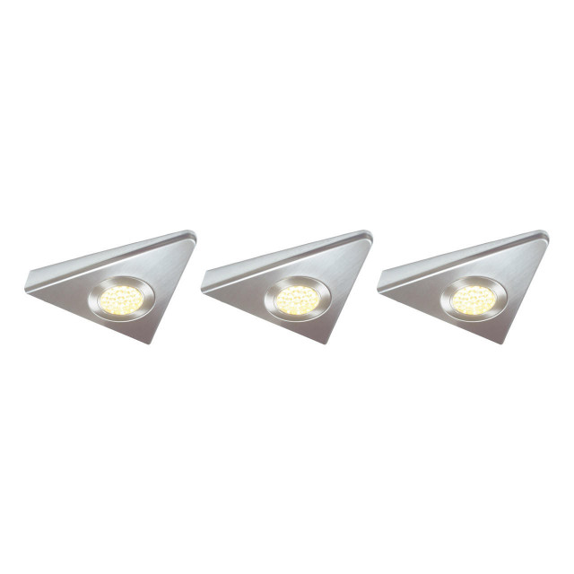 NxtGen Georgia Premium LED Under Cabinet Light 1.8W (3 Pack) Warm White 65° Brushed Nickel Main Image