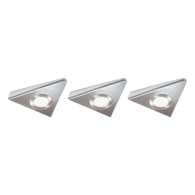 NxtGen Georgia Premium LED Under Cabinet Light 1.8W (3 Pack) Daylight 65° Brushed Nickel Main Image