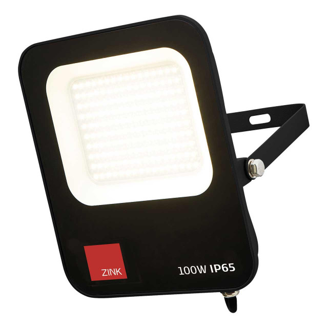 Zink REINA LED Slimline Floodlight 100W Daylight Black Main Image