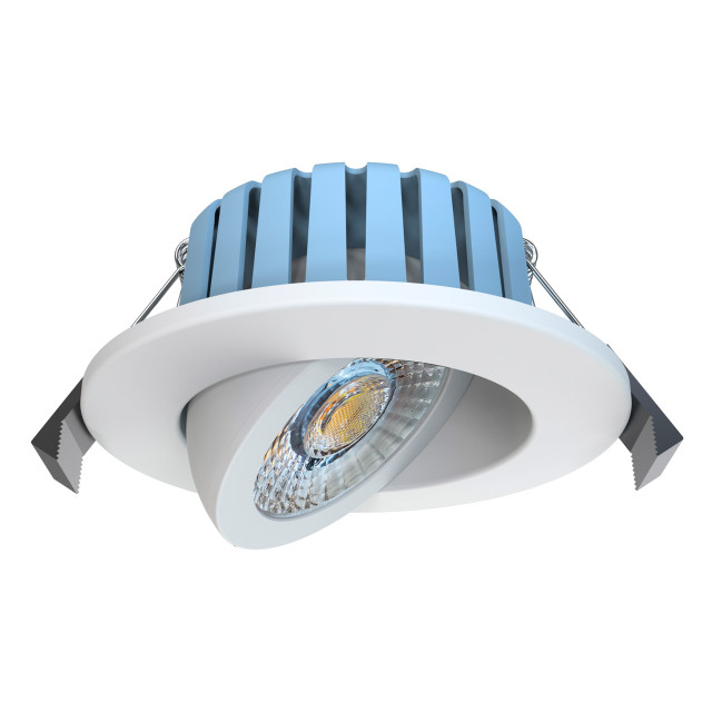 Spa EDEN LED Tiltable Fire Rated Downlight 7W Dimmable Tri-Colour CCT 60° White Main Image