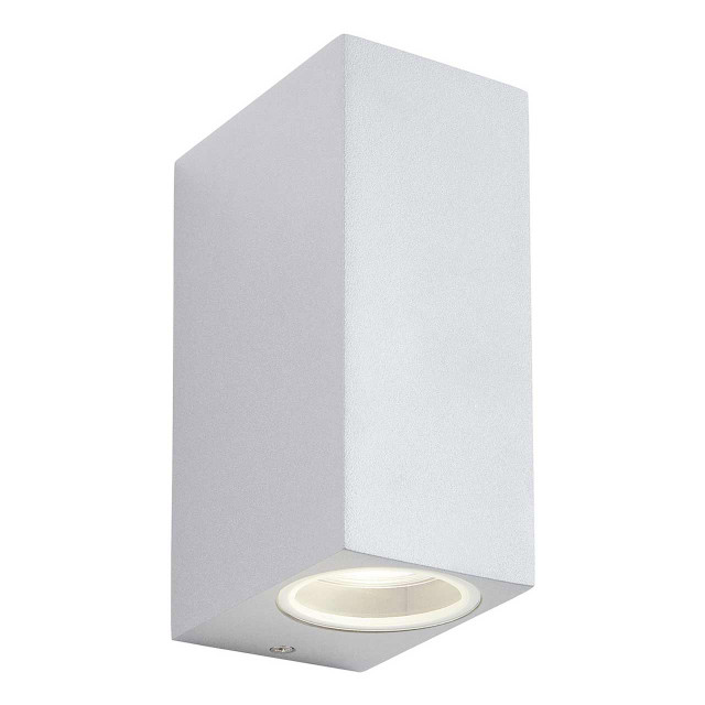 Zink FLEET Square Outdoor Up and Down Wall Light Silver Main Image