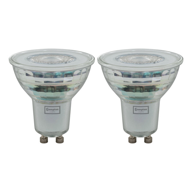 Crompton Lamps LED GU10 Spotlight 4W Dimmable (2 Pack) Warm White 35° (50W Eqv) 1