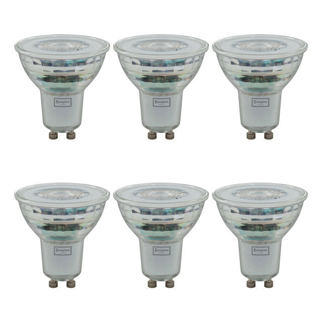 Crompton Lamps LED GU10 Spotlight 4W Dimmable (6 Pack) Warm White 35° (50W Eqv) 1
