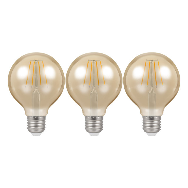 Crompton Lamps LED Globe 4.5W E27 Extra Warm White Antique Bronze Dimmable 3 Pack 1