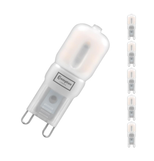 Crompton Lamps LED G9 Capsule 2.5W (5 Pack) Warm White Opal (25W Eqv) Main Image