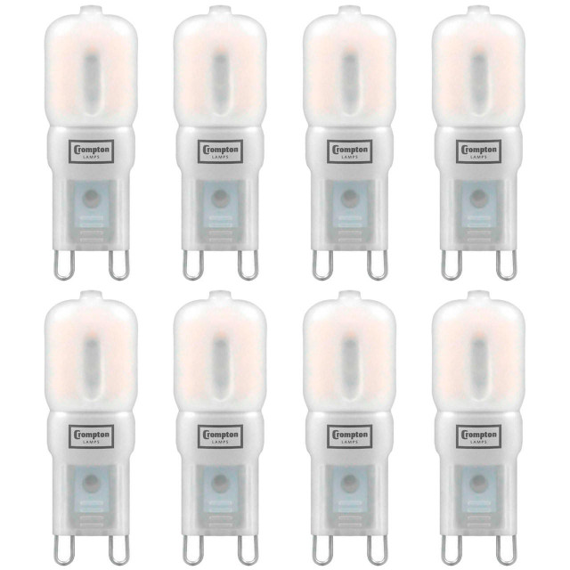 Crompton Lamps LED G9 Capsule 2.5W (8 Pack) Warm White Opal (25W Eqv) Main Image
