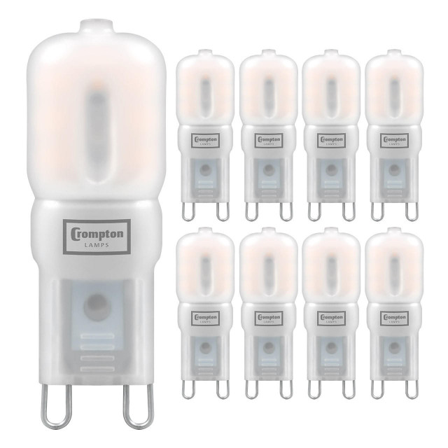 Crompton Lamps LED G9 Capsule 2.5W (9 Pack) Warm White Opal (25W Eqv) Main Image
