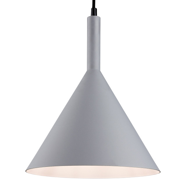 Firstlight Everest Modern Style 22cm Pendant Light Grey and White Inner 1