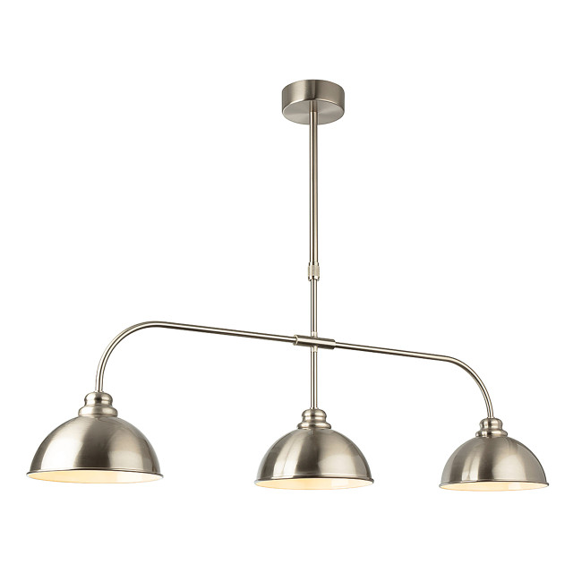 Firstlight Eagle Classic Style 3-Light Pendant Bar Light Brushed Steel 1