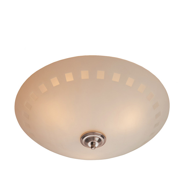 Firstlight Daisy Modern Style 3-Light Flush Ceiling Light in White and Opal Glass 1