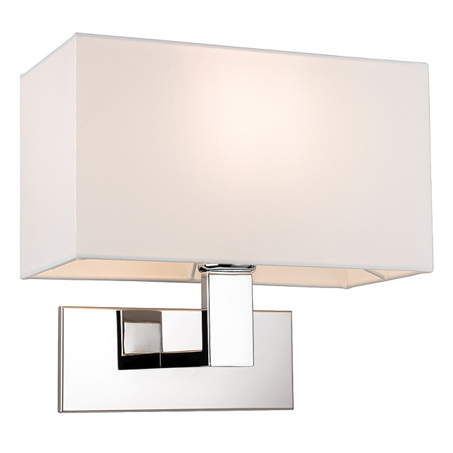 Firstlight Raffles Contemporary Style Wall Light Chrome and Cream Shade 1