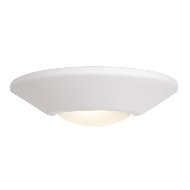 Firstlight Ceramic Modern Style 370mm Wall Up/Down Light in Unglazed and Acid Glass 1