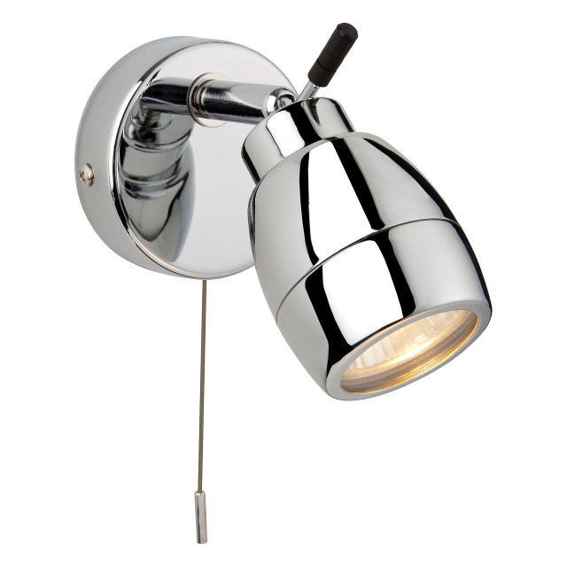 Firstlight Marine Modern Style Wall Spotlight with On/Off Pull Cord Chrome 1