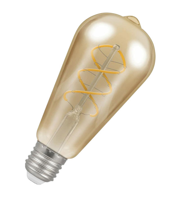 Crompton Lamps LED ST64 4.9W E27 Dimmable Spiral Filament Extra Warm White Antique Bronze (25W Eqv) Main Image