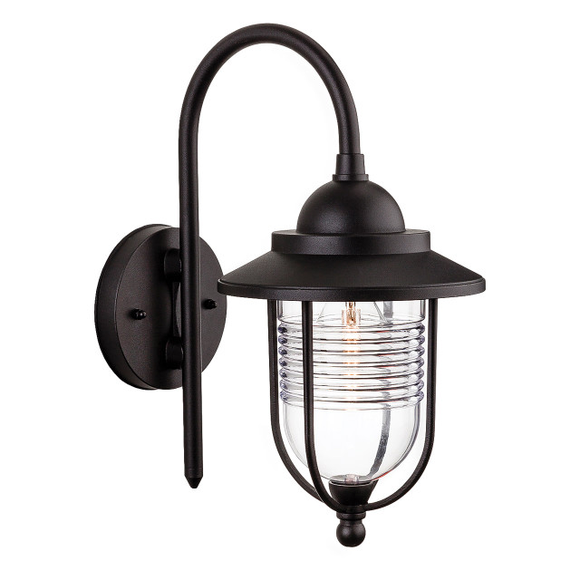Firstlight Oregon Traditional Style Lantern in Black and Clear 1