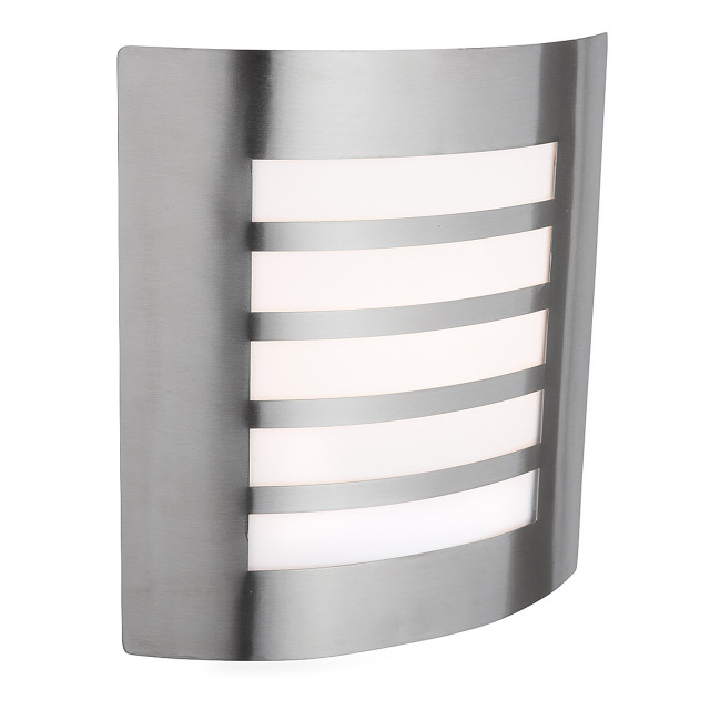 Firstlight Prince Modern Style Half Lantern in Stainless Steel and Opal 1