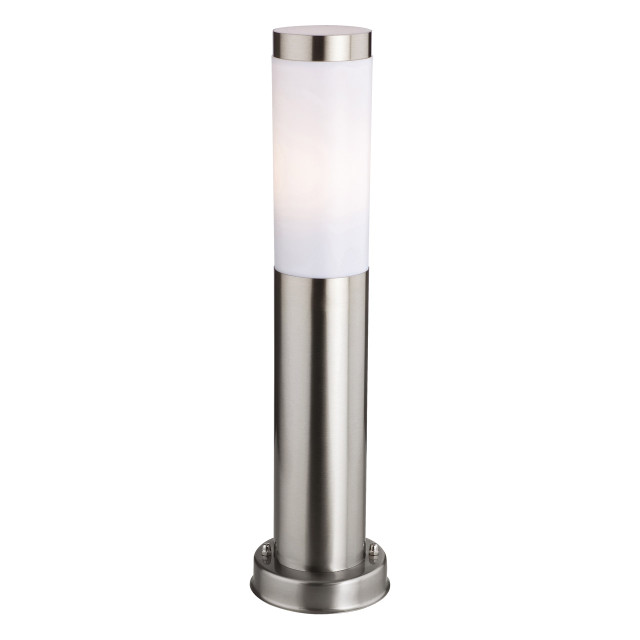 Firstlight Plaza Modern Style 455mm Post Light in Stainless Steel and Opal 1