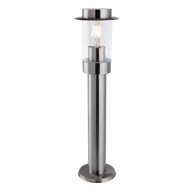 Firstlight Darwin Modern Style Post Light in Stainless Steel and Clear 1