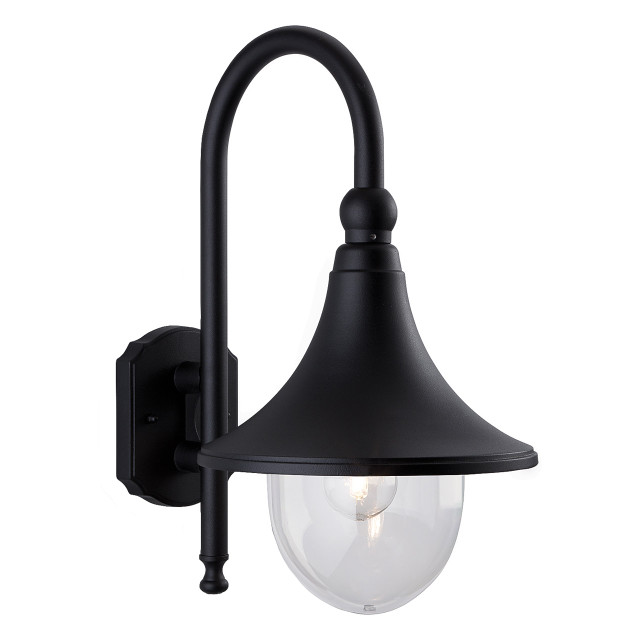 Firstlight Station Traditional Style Downlight Lantern in Black and Clear 1