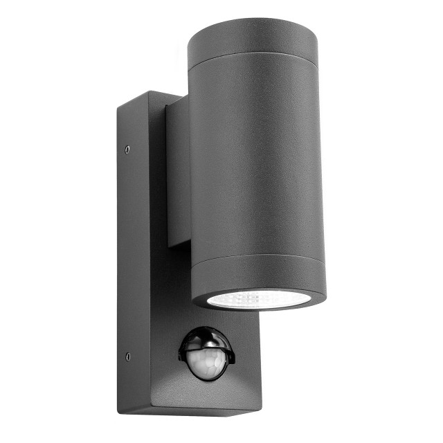 Firstlight Shelby Modern Style LED Up and Down Up and Down Light 6W PIR Sensor Cool White Graphite 1