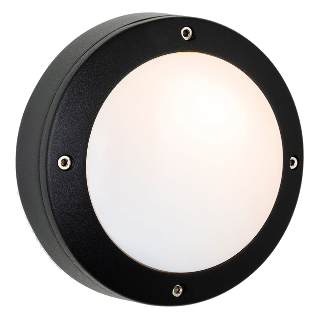 Firstlight Nova Modern Style Bulkhead in Black and Opal 1