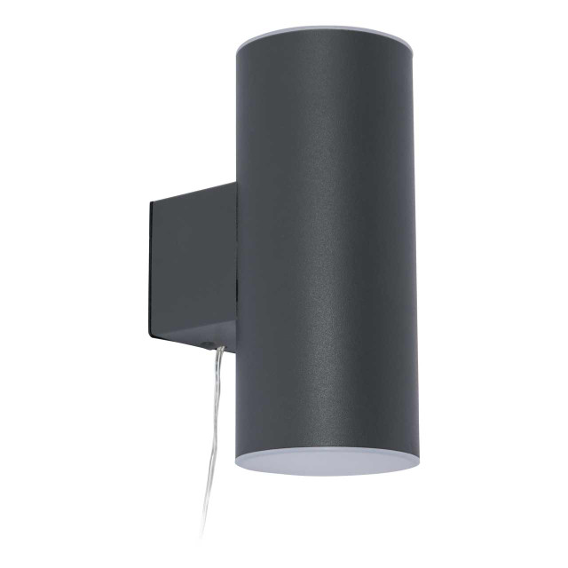 Zink ELDON LED Solar Outdoor Up and Down Wall Light Black 1