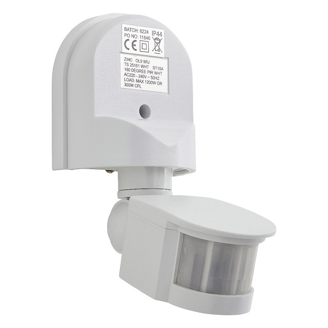 Zink PIR Sensor Dion 180° White 12-Metre Range 1