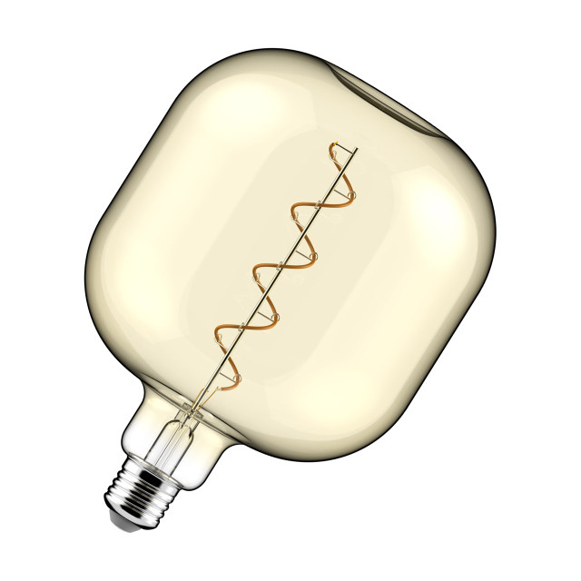 Crompton Lamps LED Globe 4.5W E27 Decorative Helix 150mm Extra Warm White Golden