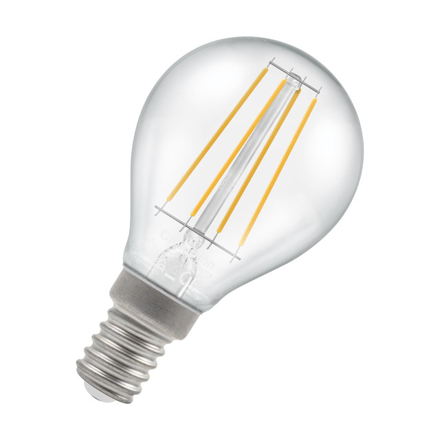 Crompton Lamps LED Golfball 6.5W E14 Filament Warm White Clear