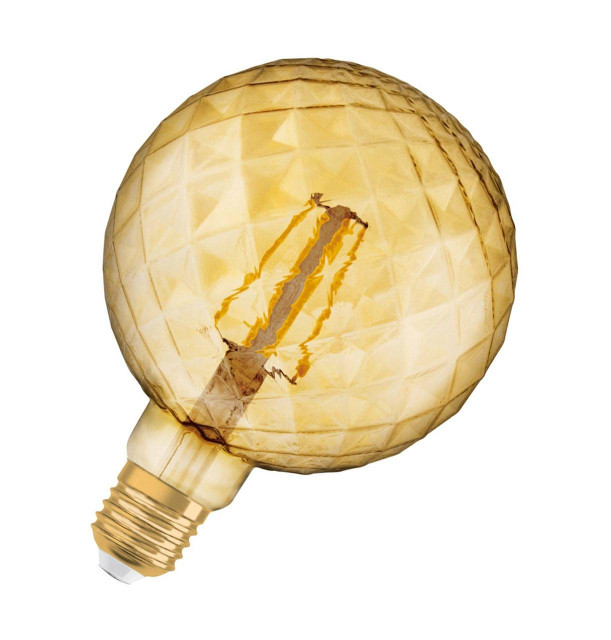 Osram LED G125 Globe 4W E27 Vintage 1906 Pinecone Extra Warm White Gold Gold Main Image