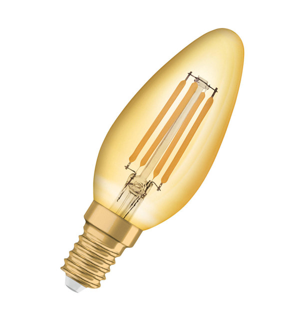 Osram LED Filament Candle 4W E14 Vintage 1906 Extra Warm White Gold Main Image
