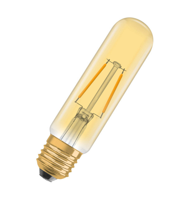 Osram LED Filament Tubular 2.5W E27 Vintage 1906 Extra Warm White Gold Main Image