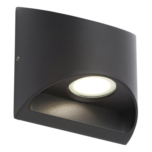 Zink MANU 8W LED Outdoor Up and Down Wall Light Black Main Image