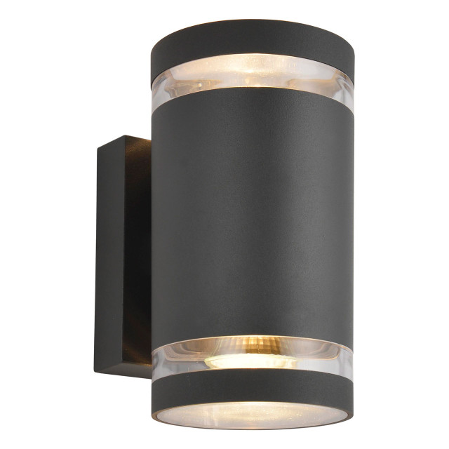 Zink LENS Outdoor Up and Down Wall Light Anthracite Main Image