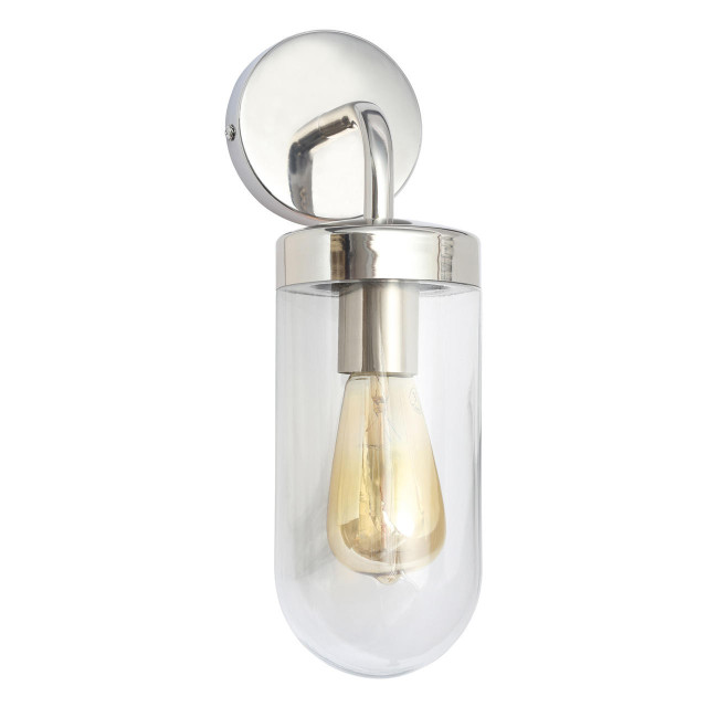 Zink KEW Outdoor Wall Lantern Polished Stainless Steel Main Image