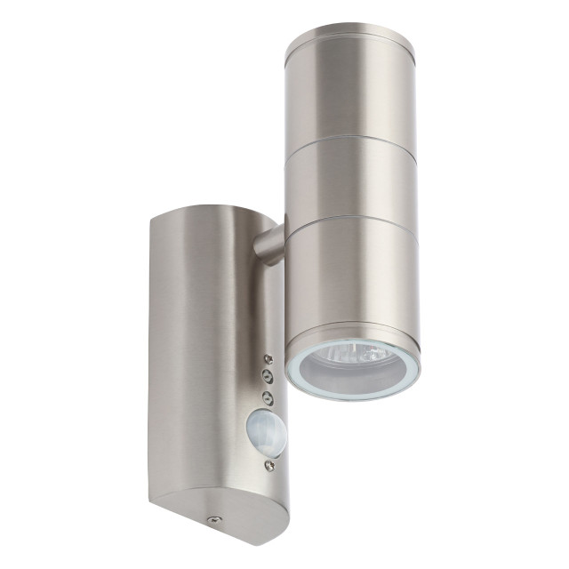 Coast Islay Up and Down Wall Light with PIR Sensor Stainless Steel Main Image