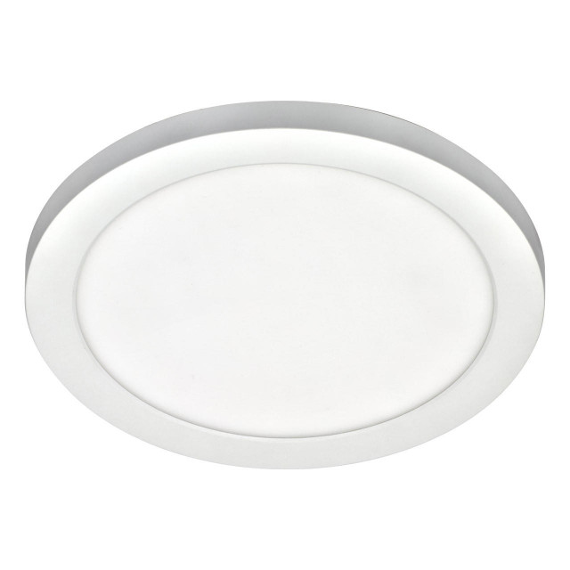 Spa 217mm Tauri LED Flush Ceiling Light 18W Tri-Colour CCT Opal and White Main Image