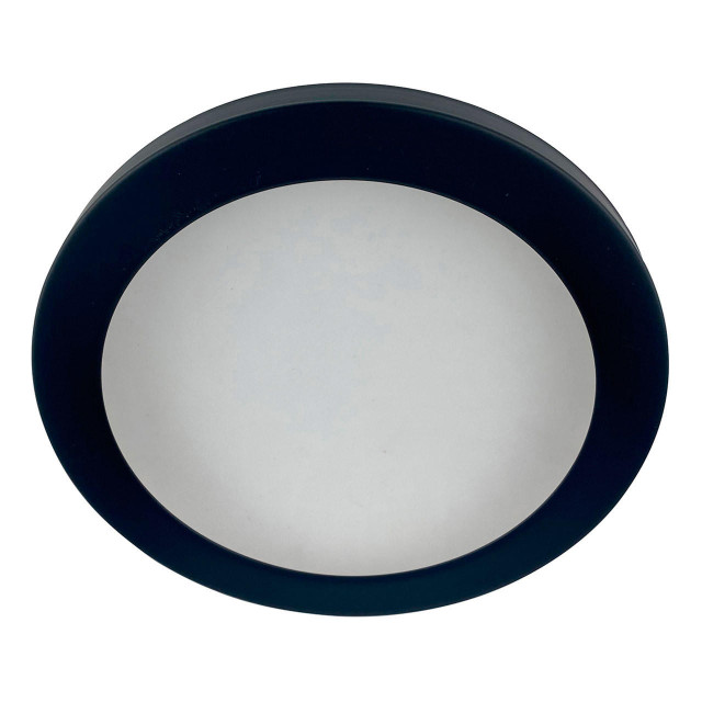 Spa 217mm Tauri LED Flush Ceiling Light Ring Satin Black Main Image