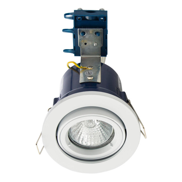 Electralite Yate Tiltable Fire Rated Downlight IP20 White Main Image