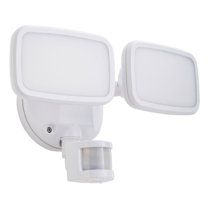 Zink LYNN LED PIR Twin Security Spotlight 20W Cool White in White Main Image