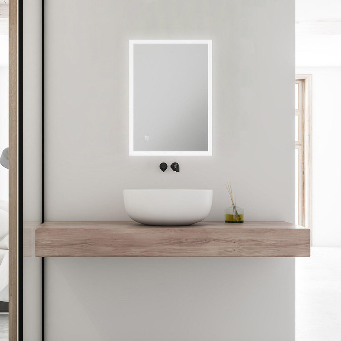 NxtGen Idaho LED 500x700mm Illuminated Bathroom Mirror with Demist Pad Image 2