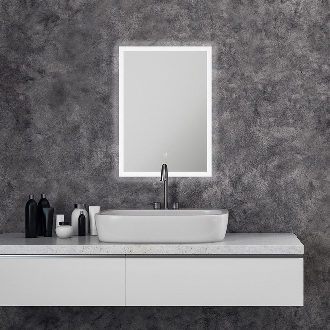 NxtGen Ohio LED 500x700mm Illuminated Bathroom Mirror with Shaver Socket and Demist Pad Image 2