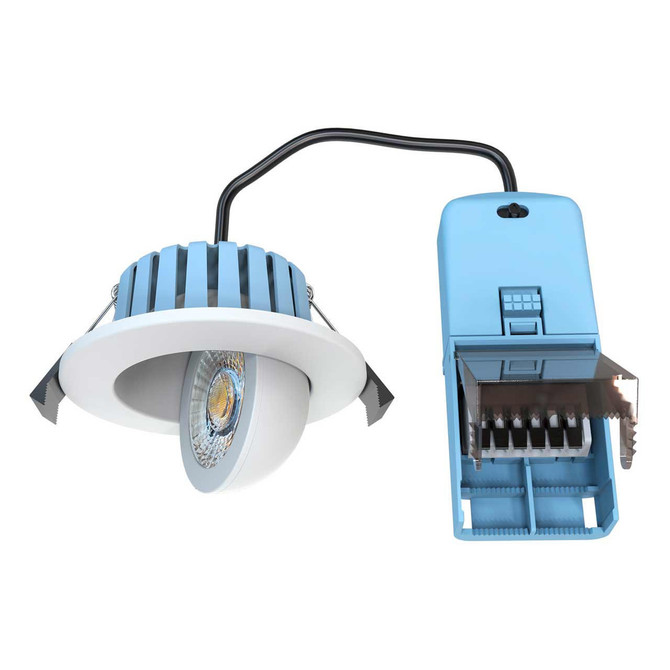 Spa EDEN LED Tiltable Fire Rated Downlight 7W Dimmable Tri-Colour CCT 60° White Image 3
