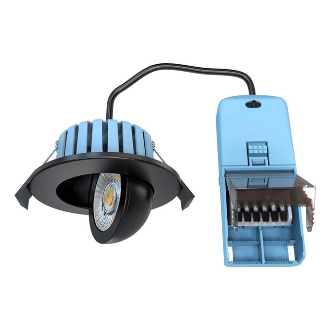 Spa EDEN LED Tiltable Fire Rated Downlight 7W Dimmable Tri-Colour CCT 60° Black Image 2