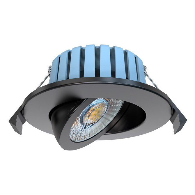 Spa EDEN LED Tiltable Fire Rated Downlight 7W Dimmable Tri-Colour CCT 60° Black Main Image